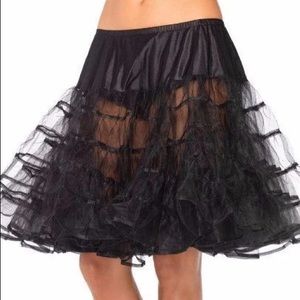 OSFA Knee Length Black Petticoat